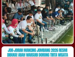 Abah Warsubi Buka Jor-Joran Mancing Jombang 2026, Tirta Wisata Didorong Jadi Destinasi Rekreasi Keluarga